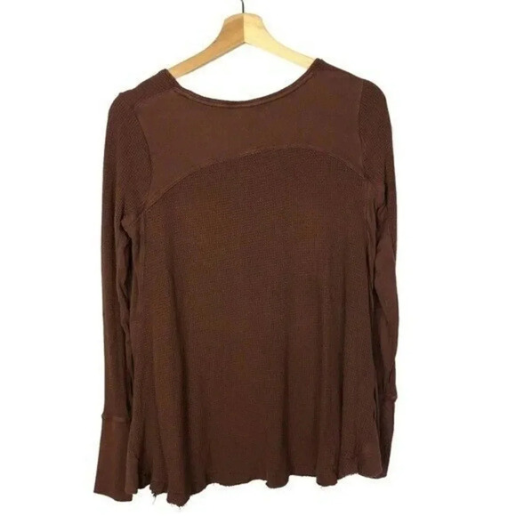 Free People We the Free Malibu Mauve Brown Thermal Swing Top XS - Picture 3 of 4